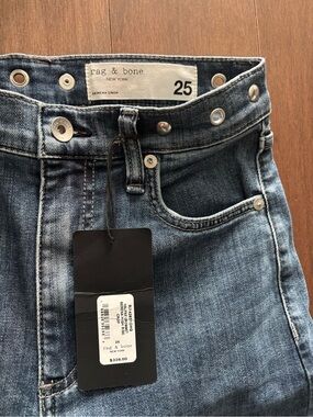 NWT💥rag & bone Serena Crop High-Rise Jeans - Medium Blue 25